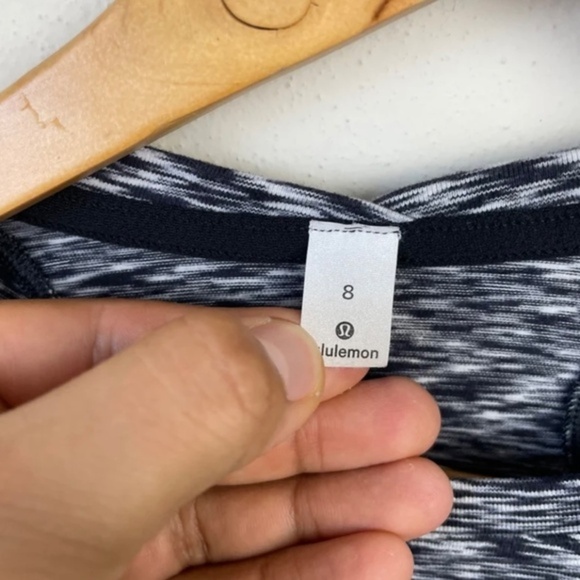 Lululemon Runderful Long Sleeve Spaced Out Space Dye Black White - Picture 8 of 11